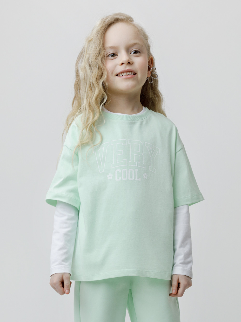 Футболка для девочки, артикул: КР 303016, цвет: зеленый