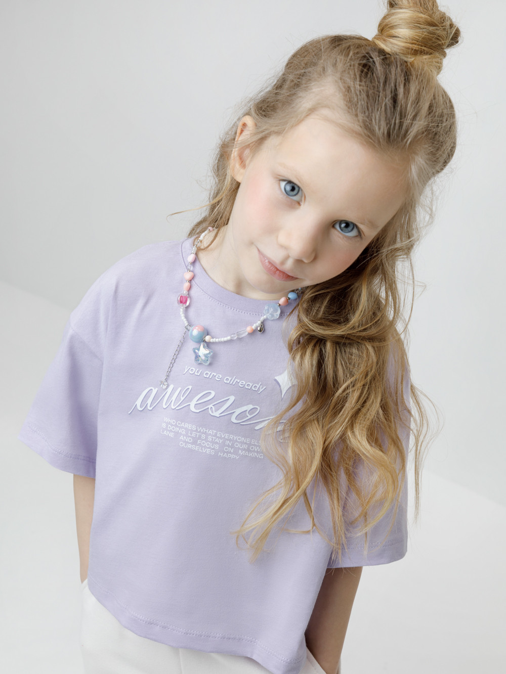 Футболка для девочки, артикул: КР 302936, цвет: фиолетовый
