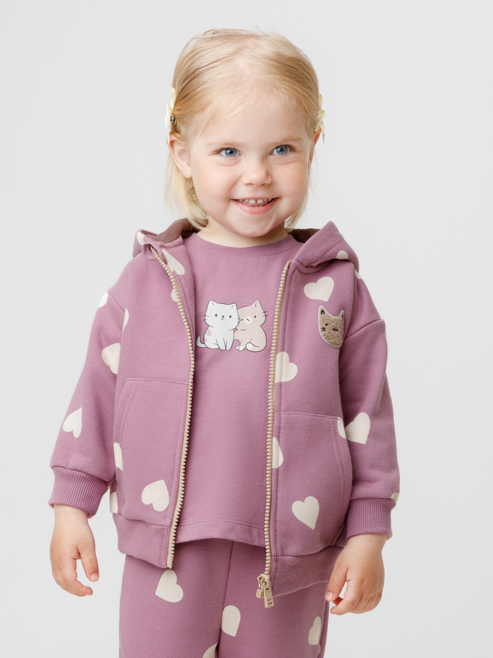 Толстовка для девочки, артикул: КР 302824, цвет: бордовый