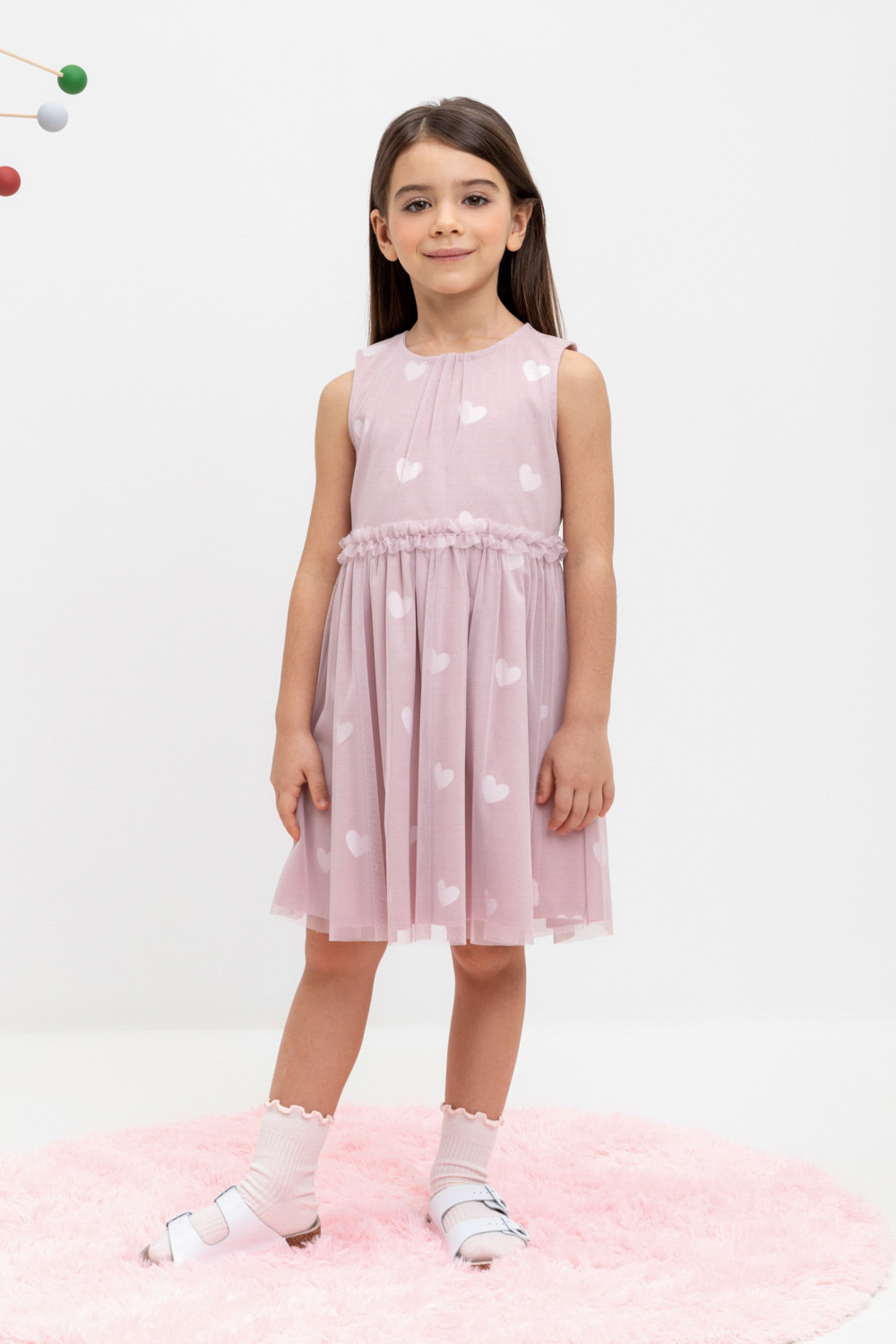 Платье для девочки, артикул: КР 5734, цвет: розовый