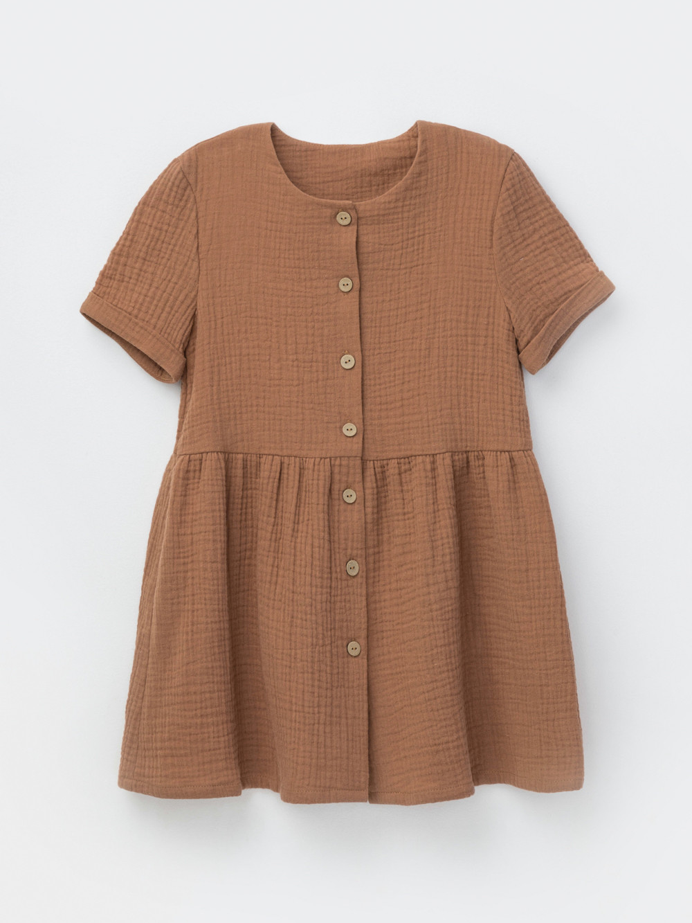 Платье для девочки, артикул: ТК 52095, цвет: коричневый, фото 2