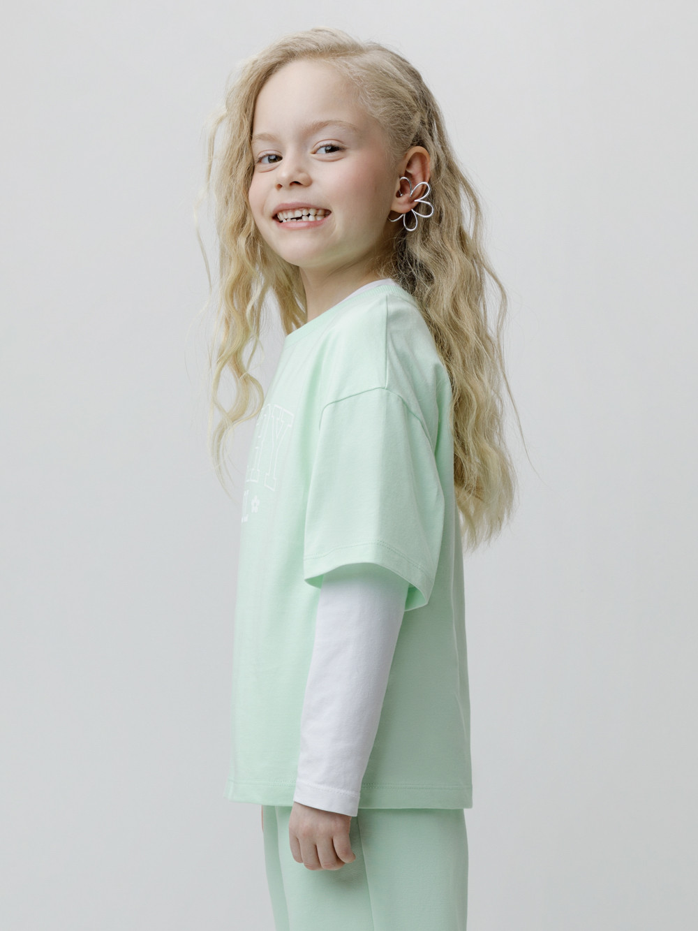 Футболка для девочки, артикул: КР 303016, цвет: зеленый, фото 3