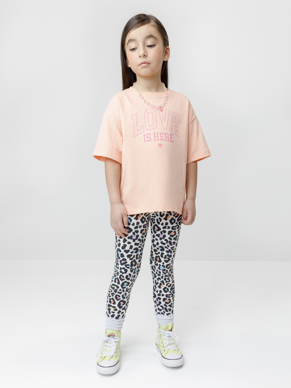 Лосины для девочки, артикул: КР 4074, цвет: сахар, фото 3