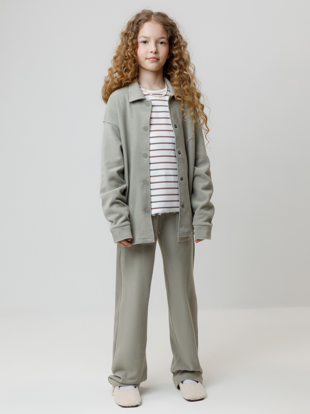 Рубашка для девочки, артикул: КР 302812, цвет: зеленый, фото 3