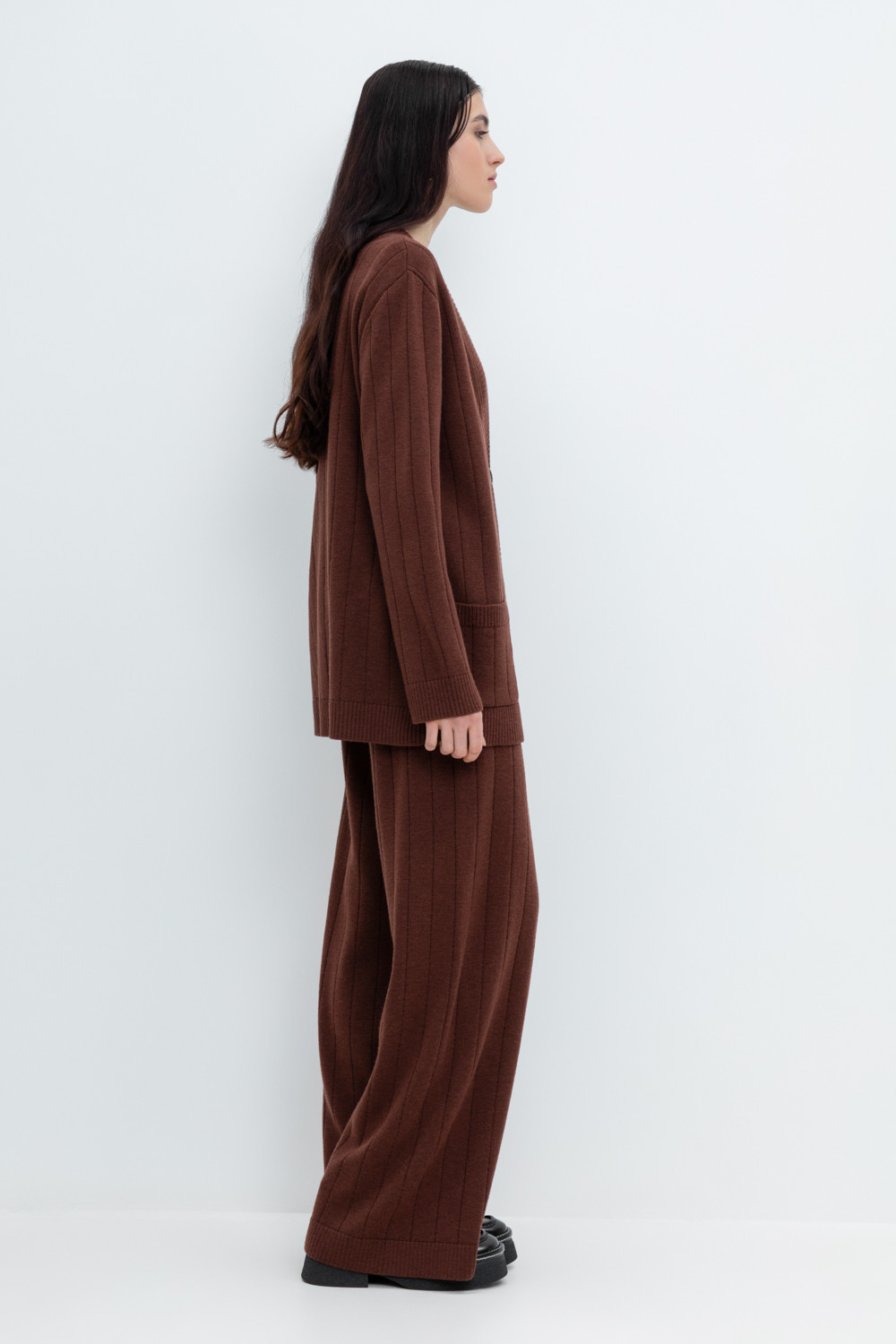 Брюки женские для мам, артикул: ЕВ 441/ш, цвет: коричневый, фото 3