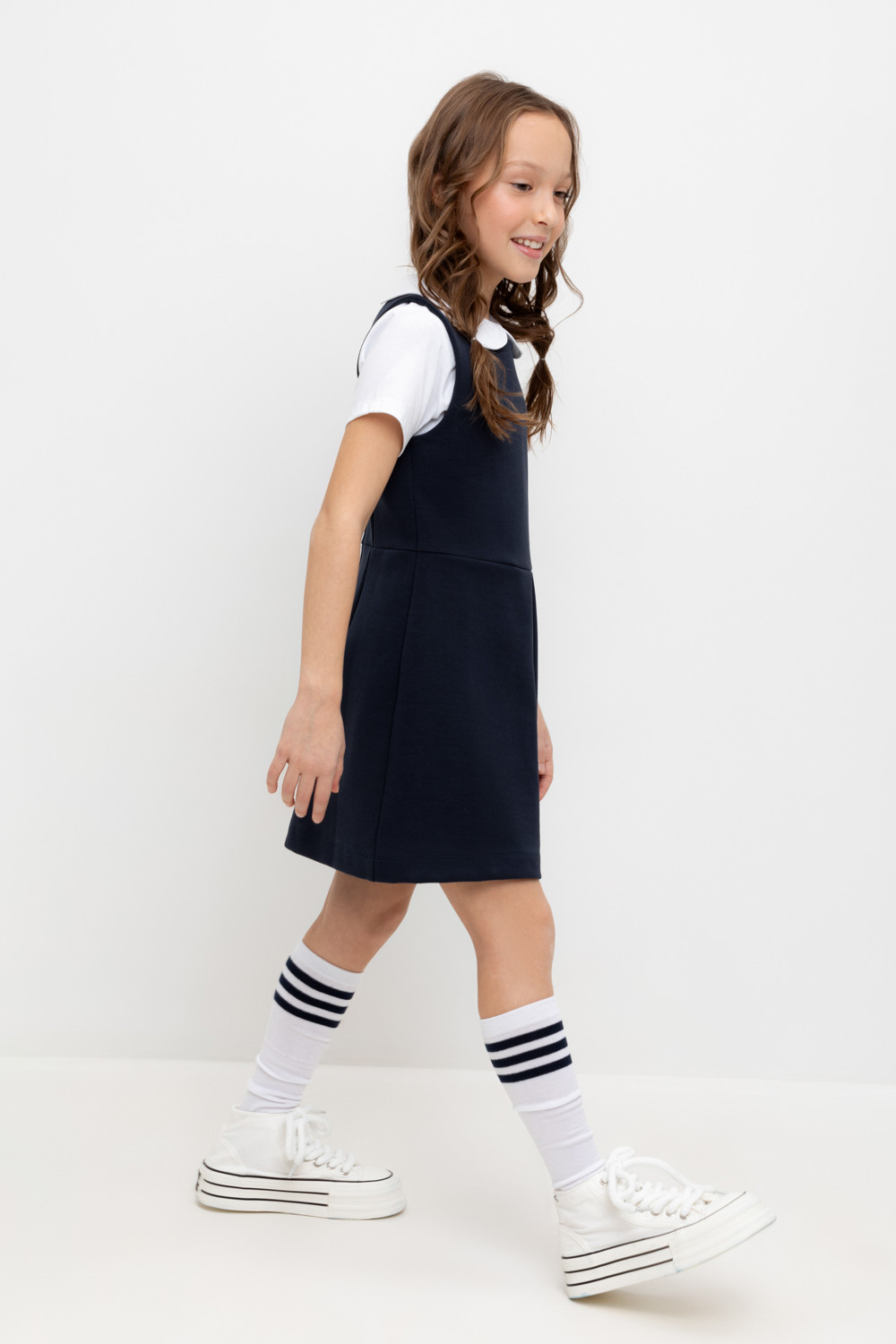 Сарафан для девочки, артикул: К 5886, цвет: синий, фото 3