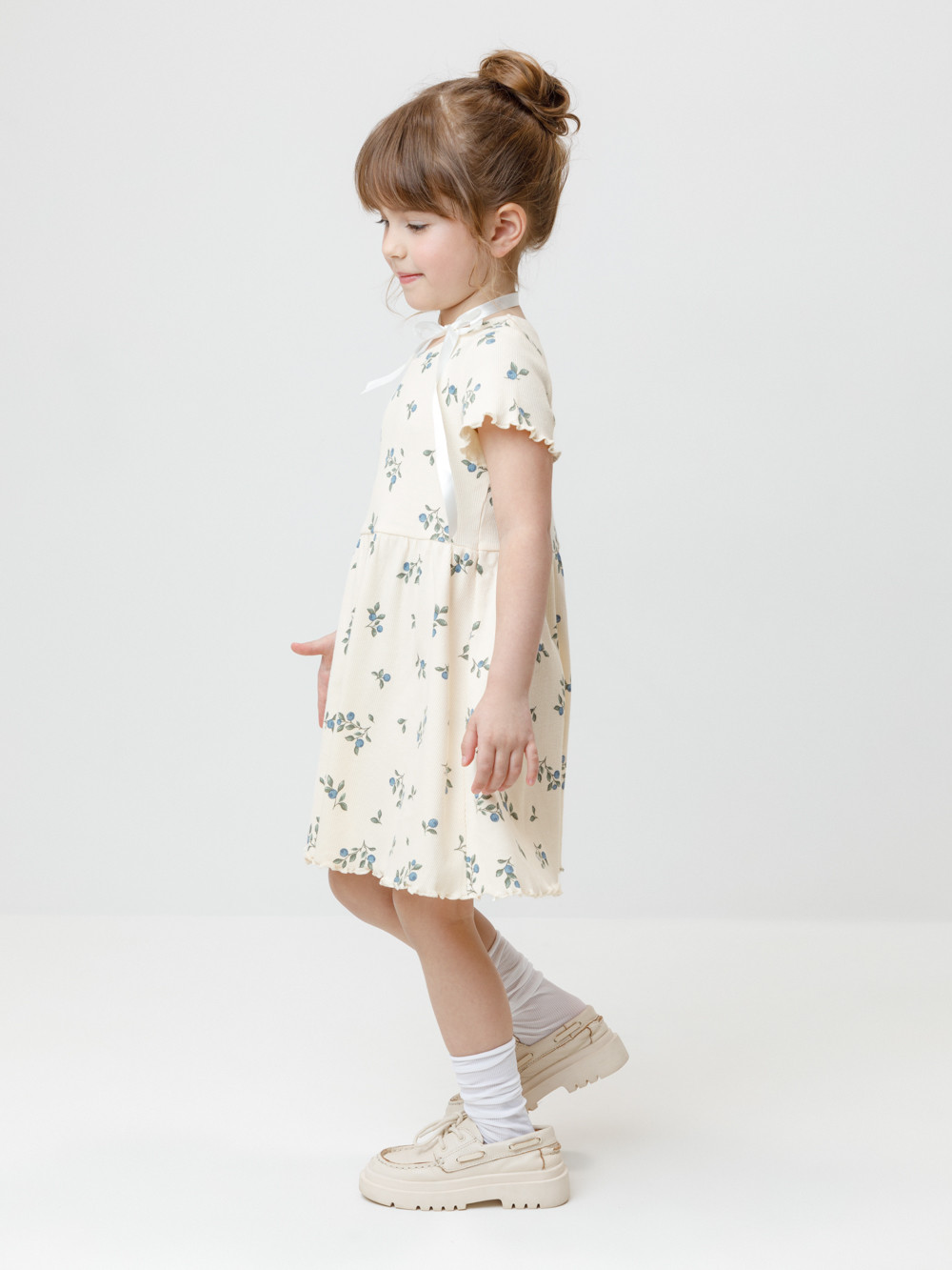 Платье для девочки, артикул: К 5793, цвет: бежевый, фото 3