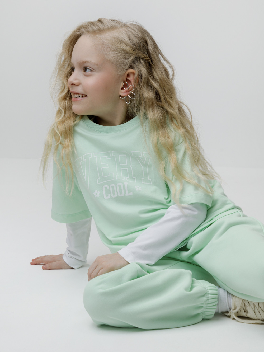 Футболка для девочки, артикул: КР 303016, цвет: зеленый, фото 4