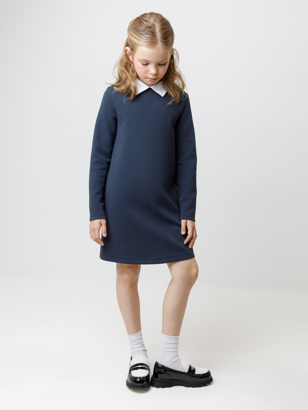 Платье для девочки, артикул: К 5934, цвет: синий, фото 4