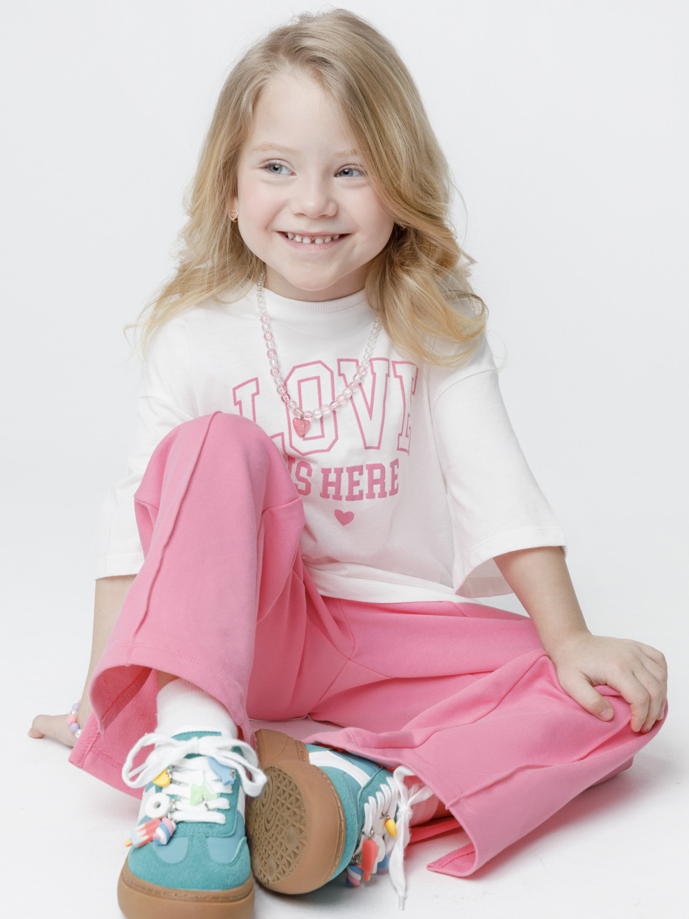 Футболка для девочки, артикул: КР 303016, цвет: сахар, фото 4