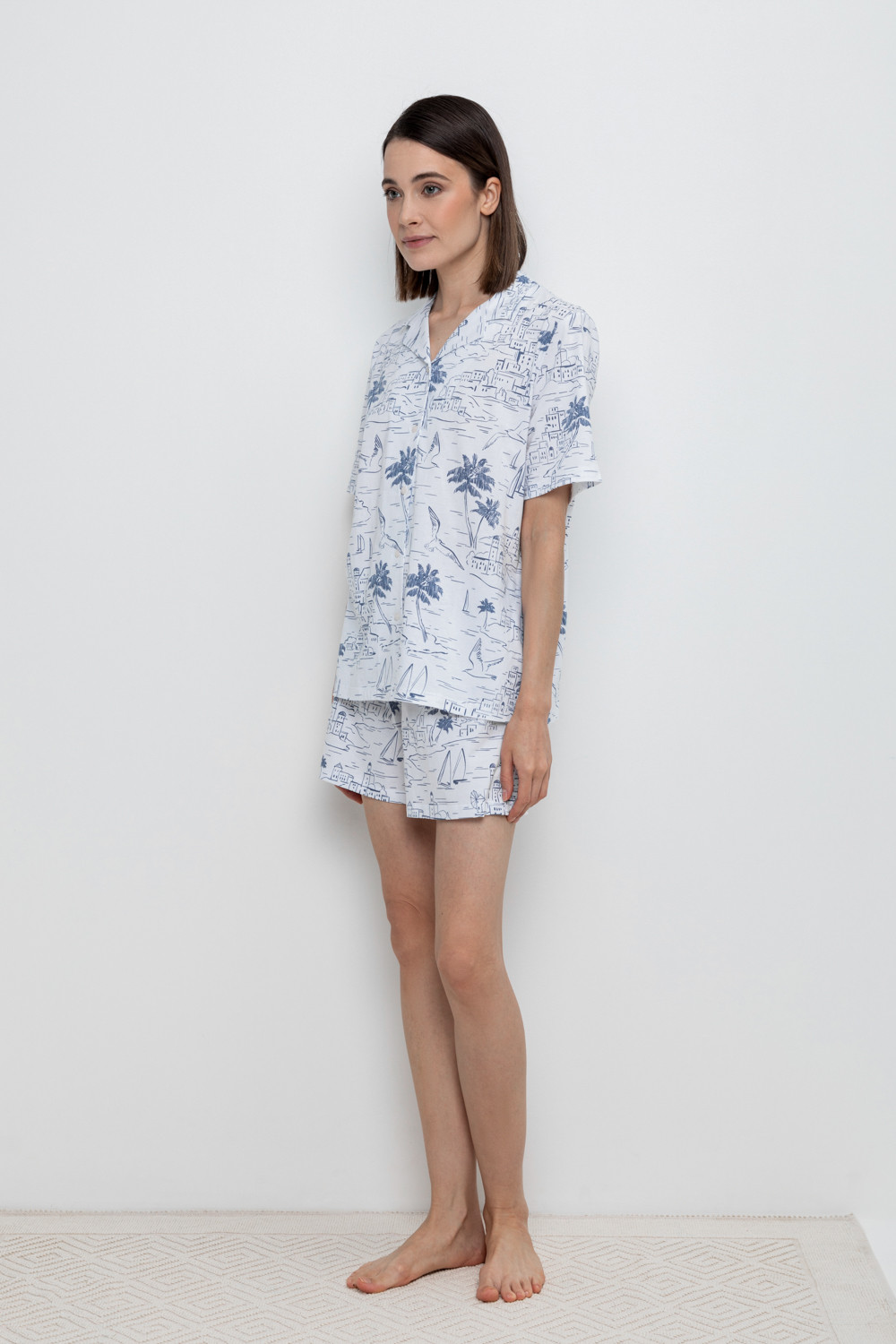 Шорты для дома для мам, артикул: Е 40045, цвет: белый, фото 5