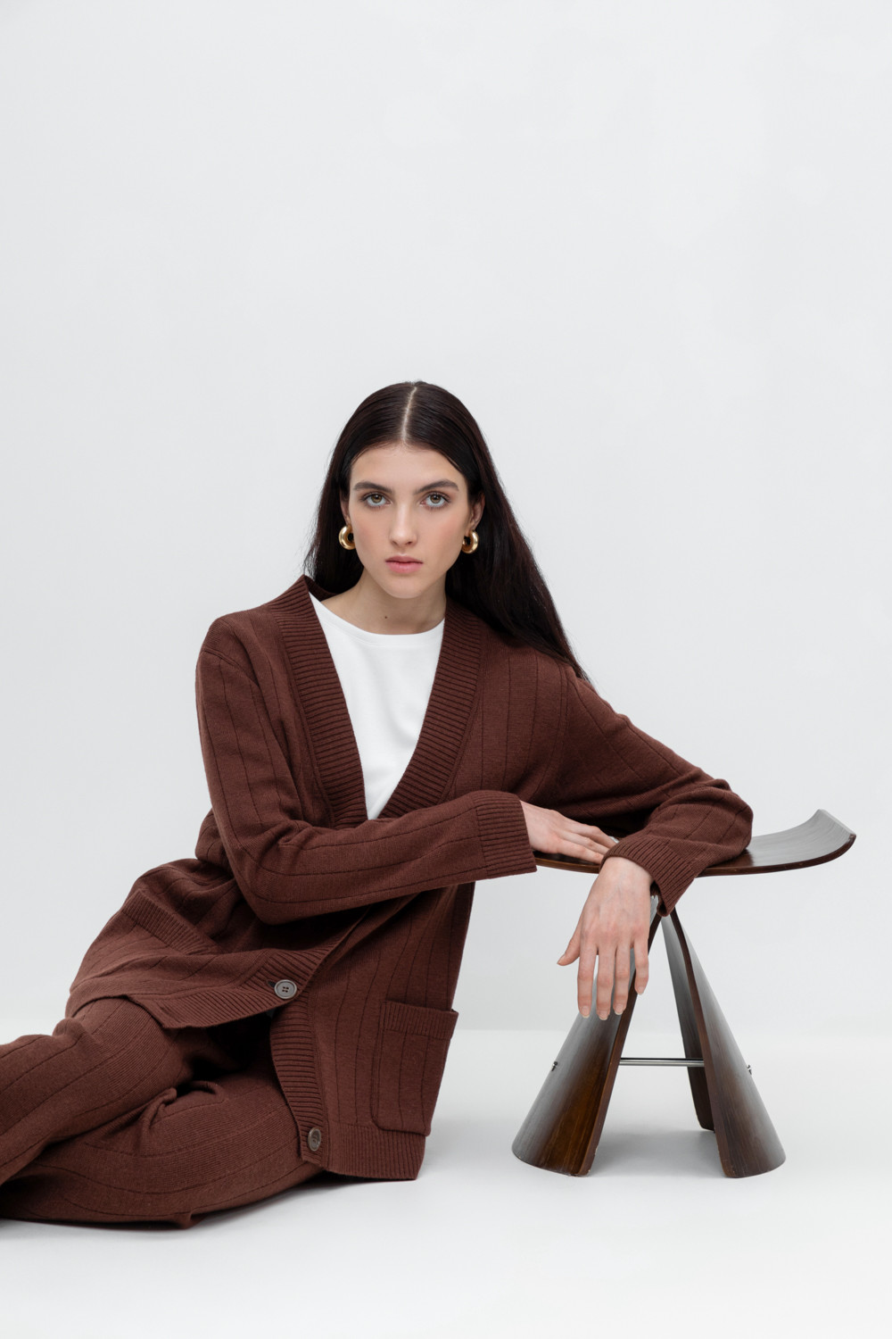 Брюки женские для мам, артикул: ЕВ 441/ш, цвет: коричневый, фото 5