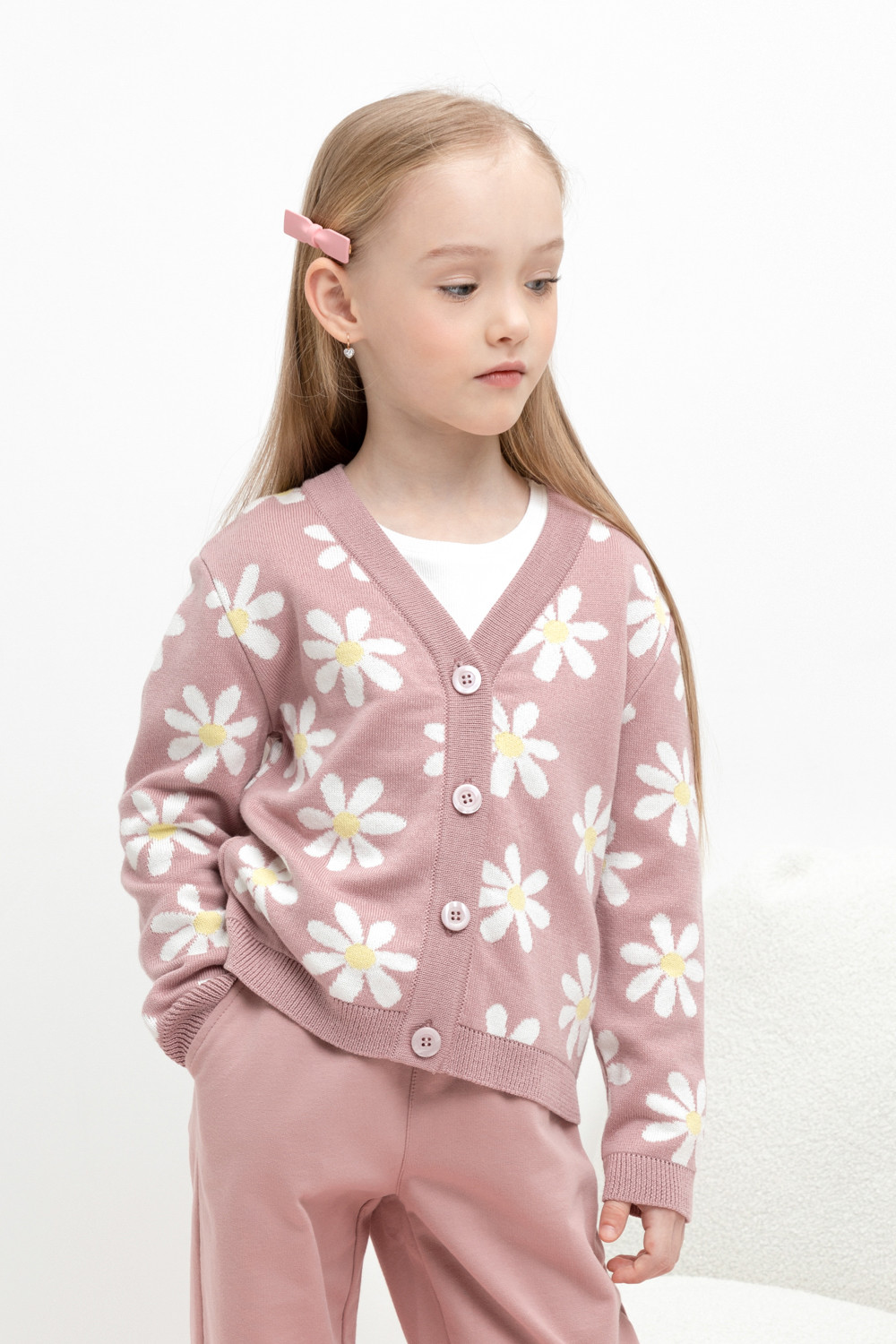 Жакет для девочки, артикул: КВ 30150, цвет: розовый, фото 5