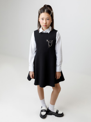 Сарафан для девочки, артикул: К 5933, цвет: черный