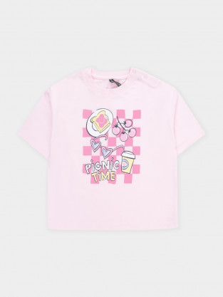 Футболка для девочки, артикул: КР 302931, цвет: светло-розовый