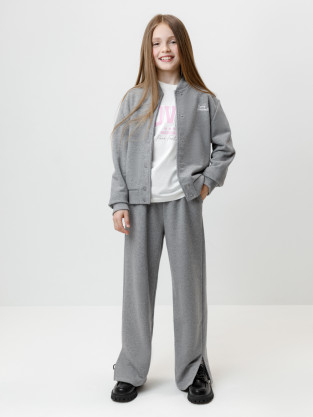 Брюки для девочки, артикул: КР 400852, цвет: серый