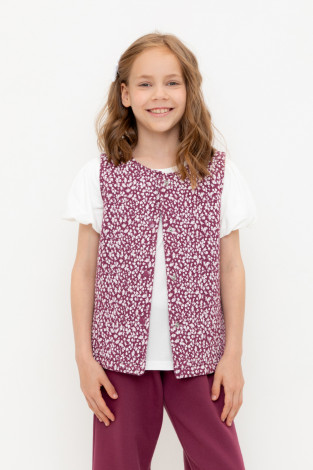 Жилеты для девочки, артикул: КР 302575, цвет: бордовый