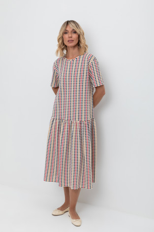 Платья женские для мам, артикул: ЕВТ 5041, цвет: светло-бежевый