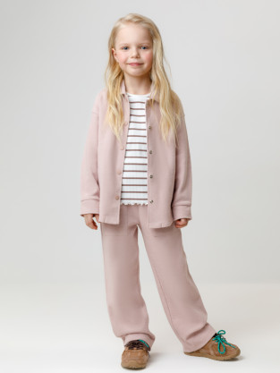 Брюки для девочки, артикул: КР 400843, цвет: розовый