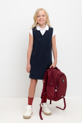 Платье для девочки, артикул: К 5883, цвет: синий