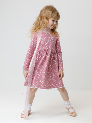 Платье для девочки, артикул: КР 5836, цвет: розовый
