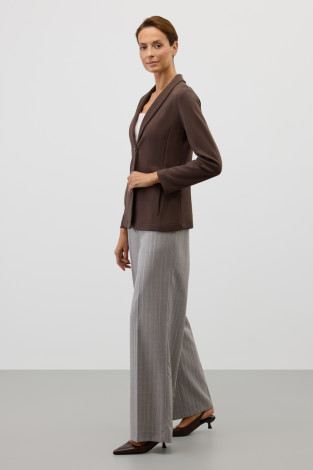 Жакеты, куртки женские для мам, артикул: ЕВТ 3349, цвет: коричневый