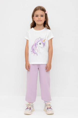 Брюки для девочки, артикул: КР 400782, цвет: фиолетовый