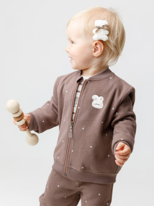 Жакет для девочки, артикул: КР 302900, цвет: кофейный