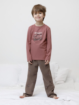 Пижама для мальчика, артикул: К 1600, цвет: коричневый