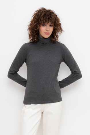Водолазки женские для мам, артикул: ЕВТ 3026/24, цвет: темно-серый