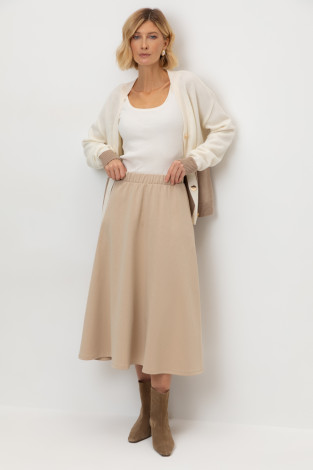 Юбки женские для мам, артикул: ЕВТ 7023, цвет: бежевый