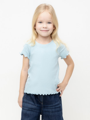 Футболка для девочки, артикул: КР 301989, цвет: голубой