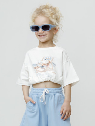 Футболка для девочки, артикул: КР 302992, цвет: сахар