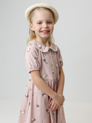 Платье для девочки, артикул: КР 5932, цвет: розовый