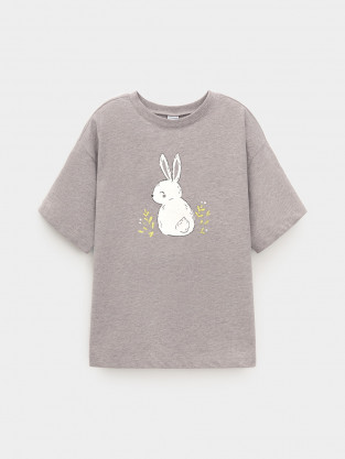 Футболка для девочки, артикул: К 302809, цвет: коричневый