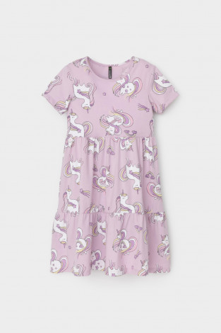 Платье для девочки, артикул: КР 5924-1, цвет: фиолетовый