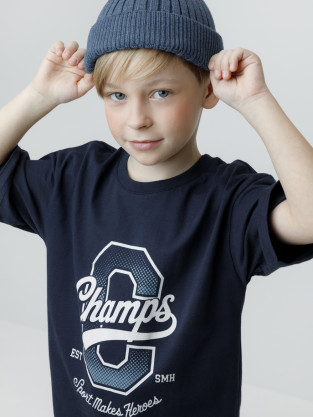 Футболка для мальчика, артикул: КР 302981, цвет: темно-синий