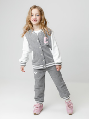 Брюки для девочки, артикул: КР 400782, цвет: серый