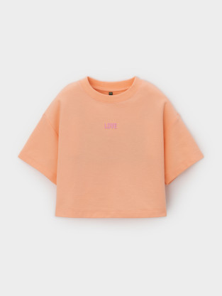 Футболка для девочки, артикул: КР 302944-1, цвет: оранжевый