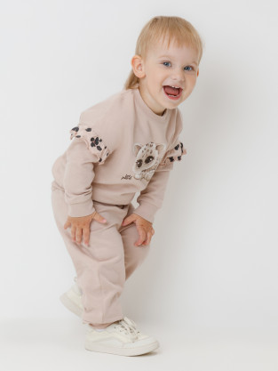 Брюки для девочки, артикул: КР 400863, цвет: бежевый