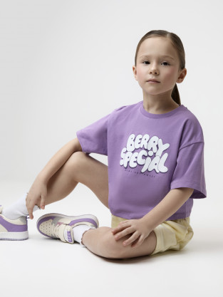 Футболка для девочки, артикул: КР 302936, цвет: фиолетовый
