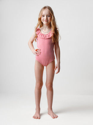 Купальник для девочки, артикул: ТК 16028/1н ФВ, цвет: розовый