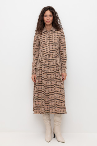 Платья женские для мам, артикул: ЕВТ 5055, цвет: бежевый