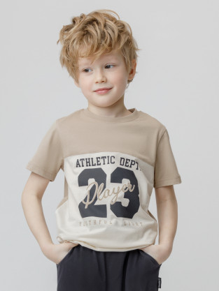 Футболка для мальчика, артикул: КР 302984, цвет: бежевый