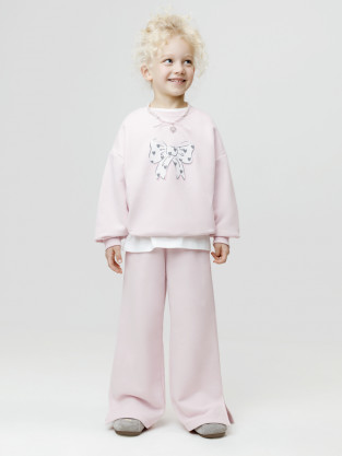 Брюки для девочки, артикул: КР 400935, цвет: светло-розовый
