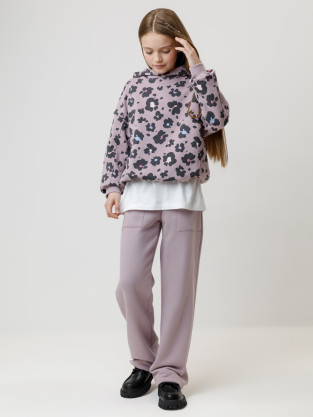 Брюки для девочки, артикул: КР 400844, цвет: фиолетовый