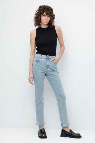 Брюки женские для мам, артикул: ЕТ 40004/1 ВСТ, цвет: голубой