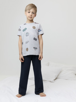 Пижама для мальчика, артикул: К 1646, цвет: светло-серый5