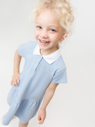 Платье для девочки, артикул: КР 5973, цвет: голубой