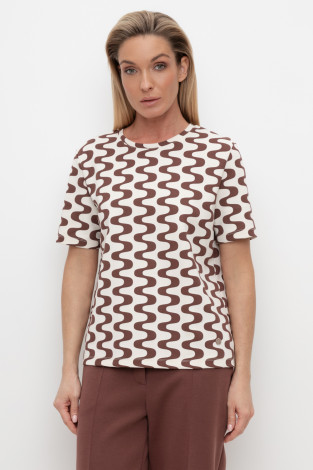 Футболки женские для мам, артикул: ЕВТ 3216, цвет: бежевый